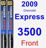 Front Wiper Blade Pack for 2009 Chevrolet Express 3500 - Vision Saver