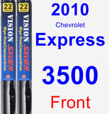 Front Wiper Blade Pack for 2010 Chevrolet Express 3500 - Vision Saver