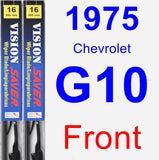 Front Wiper Blade Pack for 1975 Chevrolet G10 - Vision Saver