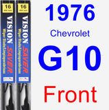 Front Wiper Blade Pack for 1976 Chevrolet G10 - Vision Saver