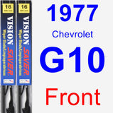 Front Wiper Blade Pack for 1977 Chevrolet G10 - Vision Saver