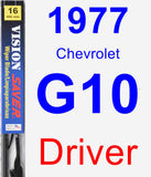 Driver Wiper Blade for 1977 Chevrolet G10 - Vision Saver