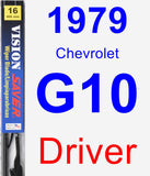 Driver Wiper Blade for 1979 Chevrolet G10 - Vision Saver