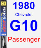 Passenger Wiper Blade for 1980 Chevrolet G10 - Vision Saver