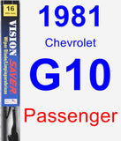 Passenger Wiper Blade for 1981 Chevrolet G10 - Vision Saver