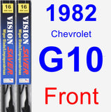 Front Wiper Blade Pack for 1982 Chevrolet G10 - Vision Saver