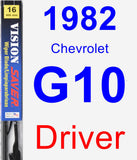 Driver Wiper Blade for 1982 Chevrolet G10 - Vision Saver