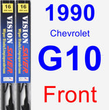 Front Wiper Blade Pack for 1990 Chevrolet G10 - Vision Saver