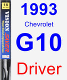 Driver Wiper Blade for 1993 Chevrolet G10 - Vision Saver