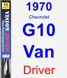 Driver Wiper Blade for 1970 Chevrolet G10 Van - Vision Saver