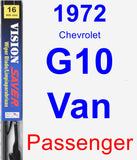 Passenger Wiper Blade for 1972 Chevrolet G10 Van - Vision Saver