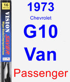 Passenger Wiper Blade for 1973 Chevrolet G10 Van - Vision Saver