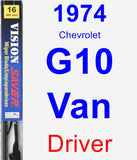 Driver Wiper Blade for 1974 Chevrolet G10 Van - Vision Saver