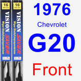 Front Wiper Blade Pack for 1976 Chevrolet G20 - Vision Saver