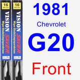 Front Wiper Blade Pack for 1981 Chevrolet G20 - Vision Saver