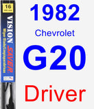 Driver Wiper Blade for 1982 Chevrolet G20 - Vision Saver