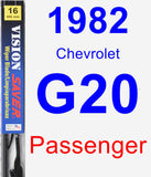 Passenger Wiper Blade for 1982 Chevrolet G20 - Vision Saver