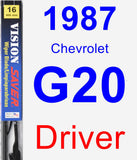 Driver Wiper Blade for 1987 Chevrolet G20 - Vision Saver