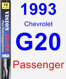 Passenger Wiper Blade for 1993 Chevrolet G20 - Vision Saver