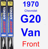 Front Wiper Blade Pack for 1970 Chevrolet G20 Van - Vision Saver