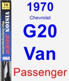 Passenger Wiper Blade for 1970 Chevrolet G20 Van - Vision Saver