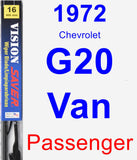 Passenger Wiper Blade for 1972 Chevrolet G20 Van - Vision Saver