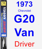 Driver Wiper Blade for 1973 Chevrolet G20 Van - Vision Saver