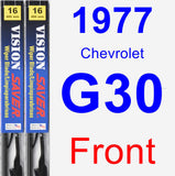 Front Wiper Blade Pack for 1977 Chevrolet G30 - Vision Saver