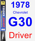 Driver Wiper Blade for 1978 Chevrolet G30 - Vision Saver