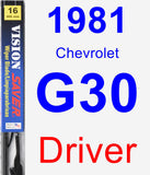 Driver Wiper Blade for 1981 Chevrolet G30 - Vision Saver