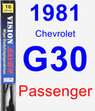 Passenger Wiper Blade for 1981 Chevrolet G30 - Vision Saver