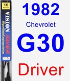 Driver Wiper Blade for 1982 Chevrolet G30 - Vision Saver