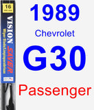 Passenger Wiper Blade for 1989 Chevrolet G30 - Vision Saver