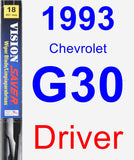 Driver Wiper Blade for 1993 Chevrolet G30 - Vision Saver