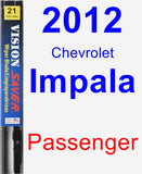 Passenger Wiper Blade for 2012 Chevrolet Impala - Vision Saver