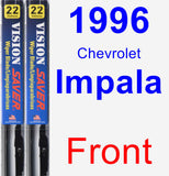 Front Wiper Blade Pack for 1996 Chevrolet Impala - Vision Saver