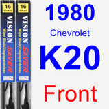 Front Wiper Blade Pack for 1980 Chevrolet K20 - Vision Saver