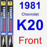 Front Wiper Blade Pack for 1981 Chevrolet K20 - Vision Saver