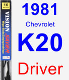 Driver Wiper Blade for 1981 Chevrolet K20 - Vision Saver