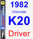 Driver Wiper Blade for 1982 Chevrolet K20 - Vision Saver