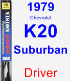 Driver Wiper Blade for 1979 Chevrolet K20 Suburban - Vision Saver