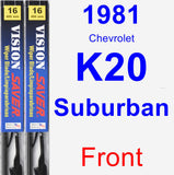 Front Wiper Blade Pack for 1981 Chevrolet K20 Suburban - Vision Saver