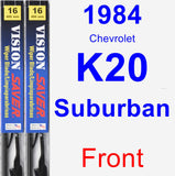 Front Wiper Blade Pack for 1984 Chevrolet K20 Suburban - Vision Saver