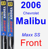 Front Wiper Blade Pack for 2006 Chevrolet Malibu - Vision Saver