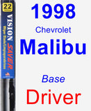 Driver Wiper Blade for 1998 Chevrolet Malibu - Vision Saver