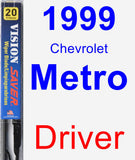 Driver Wiper Blade for 1999 Chevrolet Metro - Vision Saver