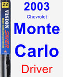 Driver Wiper Blade for 2003 Chevrolet Monte Carlo - Vision Saver