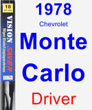 Driver Wiper Blade for 1978 Chevrolet Monte Carlo - Vision Saver