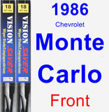 Front Wiper Blade Pack for 1986 Chevrolet Monte Carlo - Vision Saver