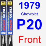 Front Wiper Blade Pack for 1979 Chevrolet P20 - Vision Saver